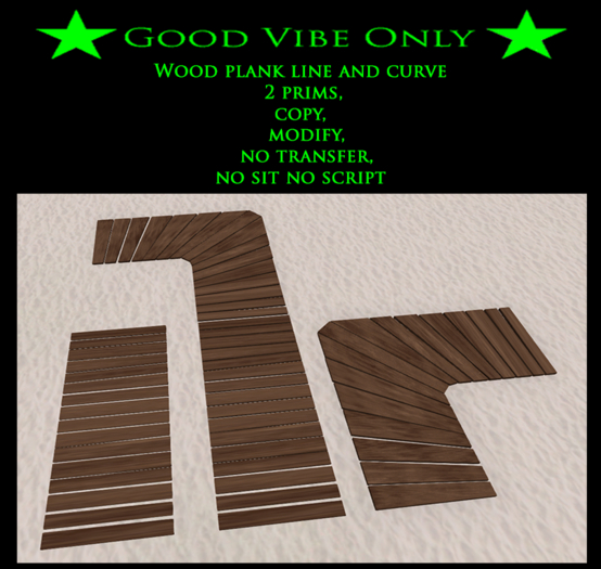 Wood plank line and curve