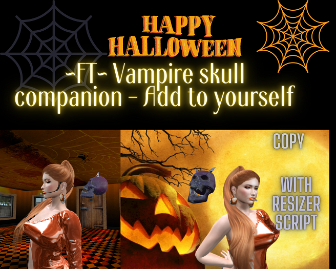 Gift ! ~FT~ Vampire skull companion + decor 