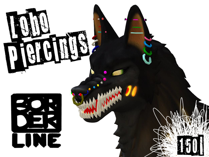 [Border]Line - Cerberus Lobo Piercings Set