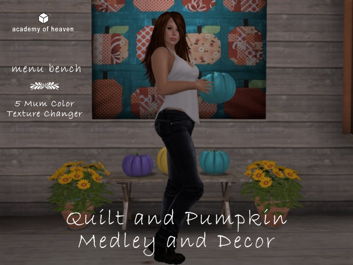 Quilt and Pumpkin Medley Decor w/ Menu Animations/Props