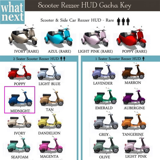 {what next} Olive Scooter Rezzer HUD  (1 seater)