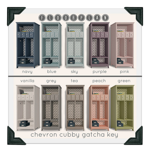 floorplan. chevron cubby gatcha / green