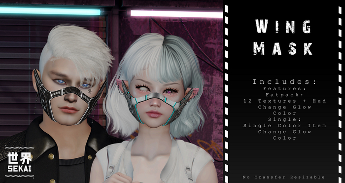 +SEKAI+ Wing Mask - [Green]