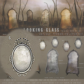 6) {anc} Looking-glass. {oval mirror} silver