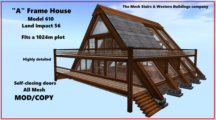 "A" FRAME Model HOUSE 610 56Li  BOXED