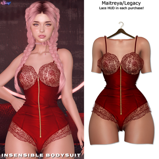 [Eternus] Insensible Bodysuit (Red)