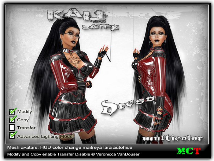 Kali latex dress multicolor *DEMO*