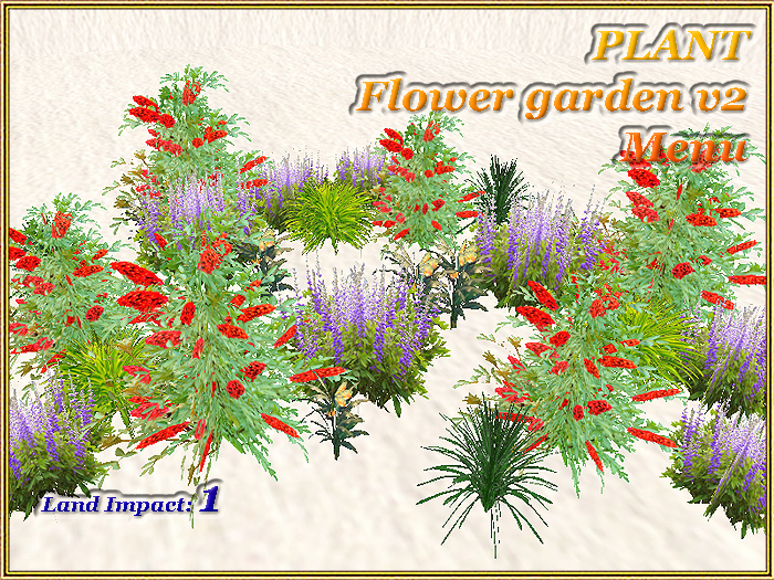 PLANT - Flower garden v2 - Menu (1 LI) (Full perm)