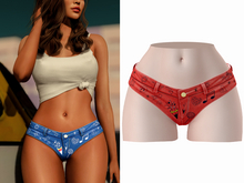 -[ vagrant ]- Alice Doodle Shorts - Light Red