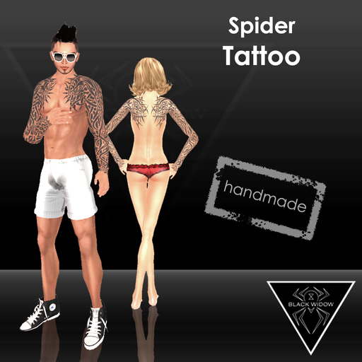[BW] Spider Tattoo