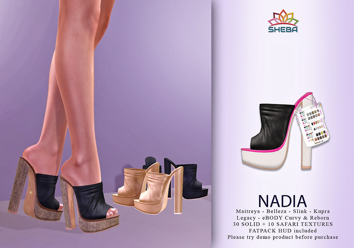 Nadia Platform Mules (Fatpack) ~ Maitreya, Legacy, Kupra, Reborn