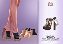 Nadia Platform Mules (Safari) ~ Maitreya, Legacy, Kupra, Reborn