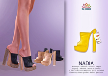 Nadia Platform Mules (Sunshine) ~ Maitreya, Legacy, Kupra, Reborn