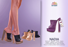 Nadia Platform Mules (Bold) ~ Maitreya, Legacy, Kupra, Reborn