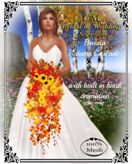 ..CM..Brenda Autumn Cascade Bouquet