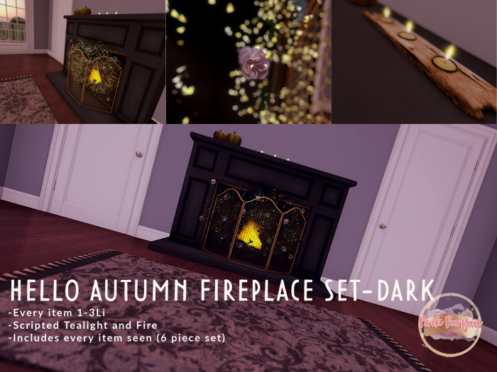 <Pink Parfait> Hello Autumn Fireplace Set - DARK(boxed)(add me)