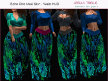 6051 Mesh Maxi Skirt Boho Chic - [Waist HUD]