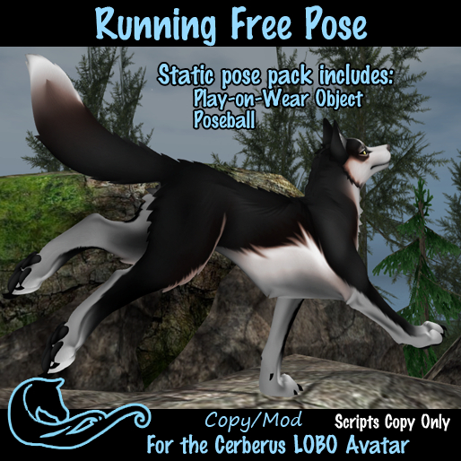 Cerberus Lobo Pose- Running Free