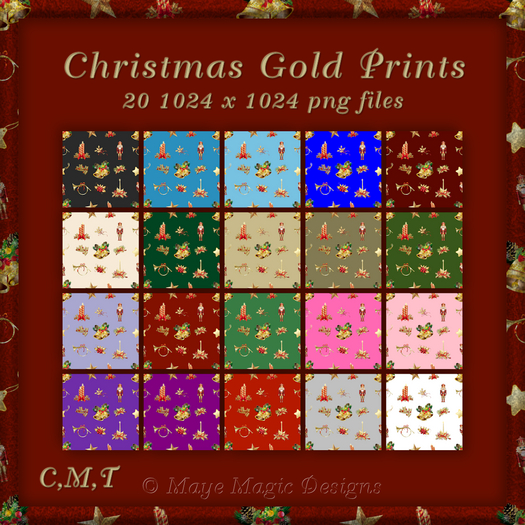 Christmas Gold Prints