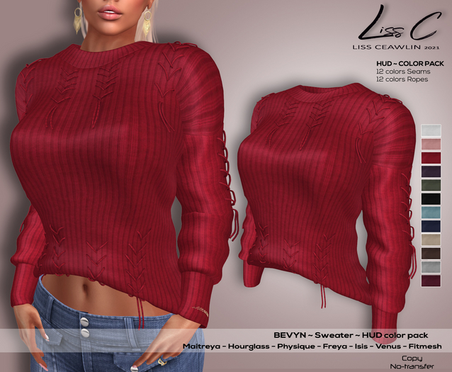 .:LC:. Bevyn Mesh Sweater with Ropes (box) red