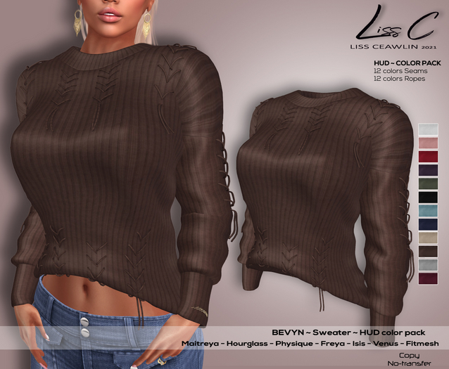 .:LC:. Bevyn Mesh Sweater with Ropes (box) brown