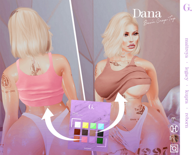 G:"Dana" Basic Crop-Top (HUD driven)
