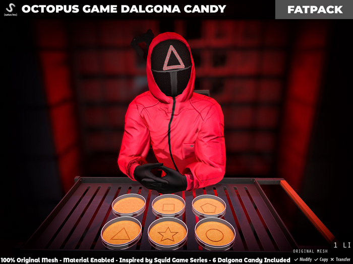 Second Life Marketplace - [satus Inc] Octopus Game Dalgona Candy Fatpack