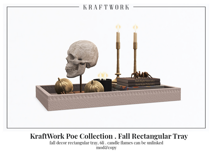 KraftWork Poe Collection . Rectangular Tray (Add Me)