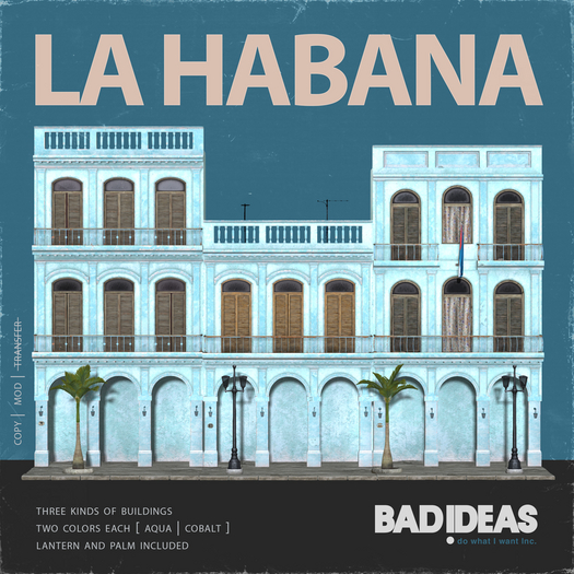 ' BAD IDEAS ' La Habana [aqua & cobalt]
