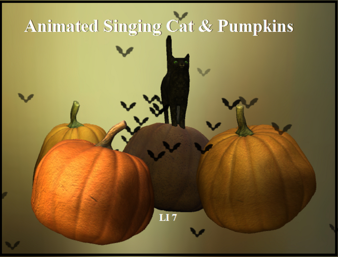 Singing Cat and Pumpkins box