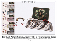 KraftWork Writer's Corner . Tablet & Flowers Textures (Add Me)