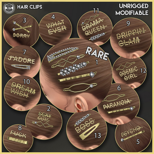 [Since2975] Hair Clips- FAT PACK