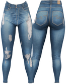 RIOT / Ember Distressed Jeans - Blue46