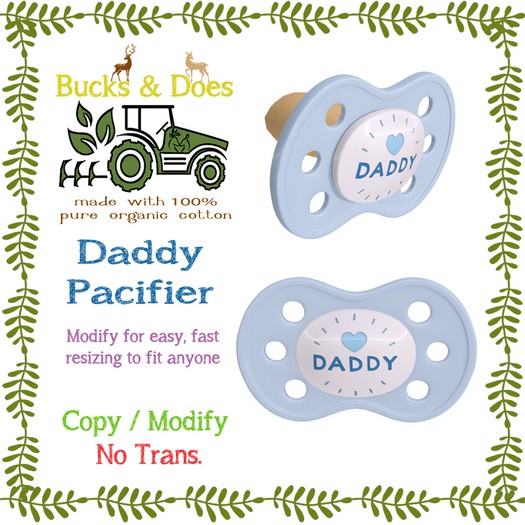 [Bucks & Does] Baby Blue Daddy pacifier 