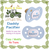 [Bucks & Does] Baby Blue Daddy pacifier 