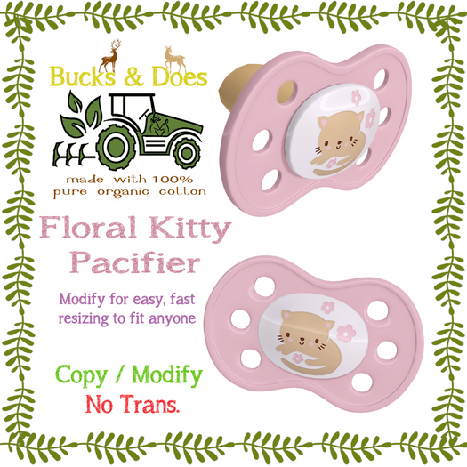 [Bucks & Does] Floral kitty pacifier 