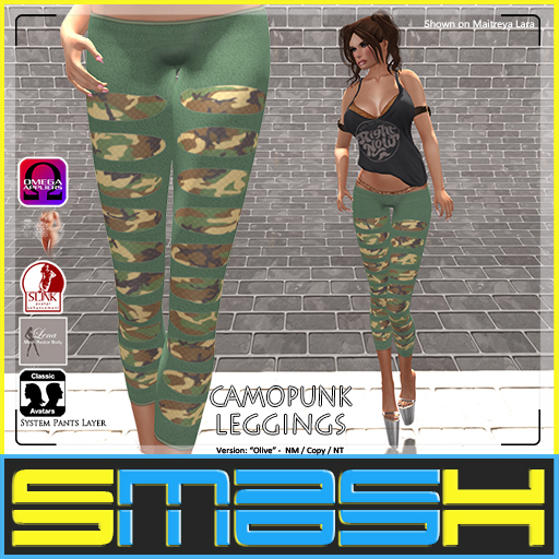 SMASH - CAMOpunk Leggings (Olive)