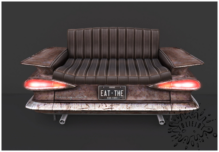 [Con.] Vintage Car Sofas - Rust RARE