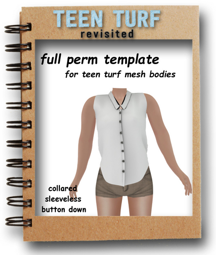 Teen Turf FULL PERM Collared Sleeveless Top Template