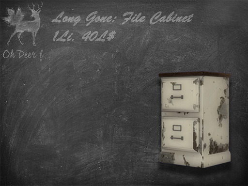 Oh Deer Long Gone: File Cabinet