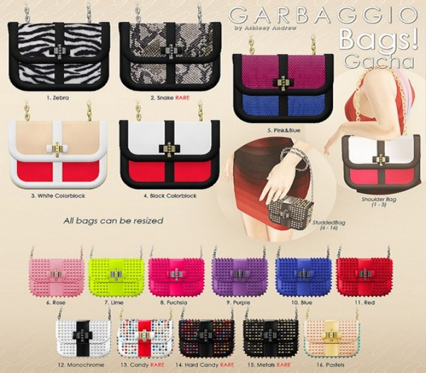 Garbaggio // Studded Bag - Fuchsia