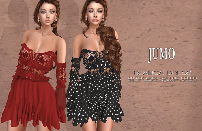 JUMO - BLANCA Dress FatPack - Mai Bell Slink Lega Ton - ADD ME