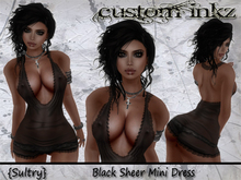 Custom iNKZ Sultry - Sheer Black Mini Dress
