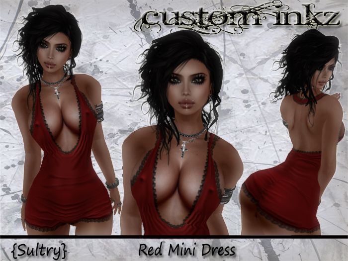 Custom iNKZ Sultry - Red Mini Dress