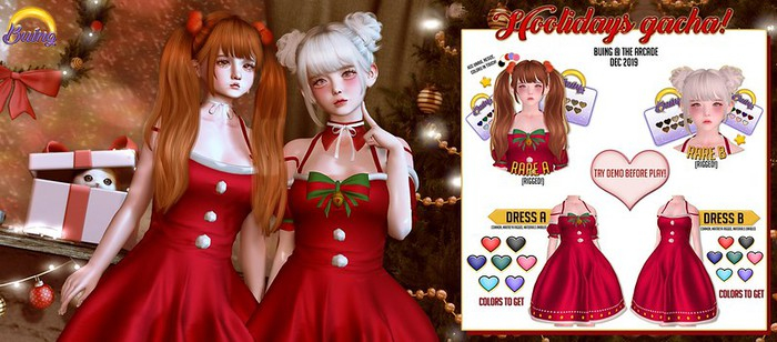 {Buing} Hoolidays gacha. Hair B RARE