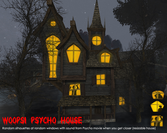 Woops! Halloween Psycho house - decoration/backdrop