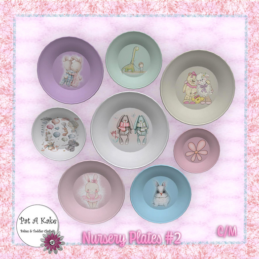 Pat A Kake Nursery Wall Plates #2