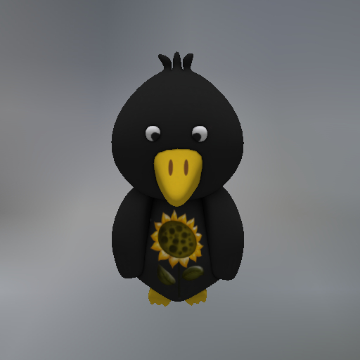 Sunflower Crow Mesh Tip Jar
