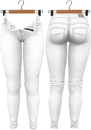 RIOT / Saffron Open Jeans - White