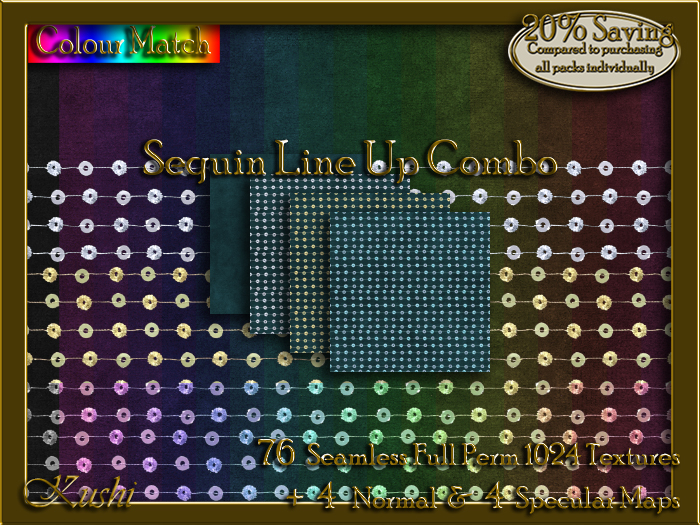 Sequin Line Up Combo Seamless Texture Set